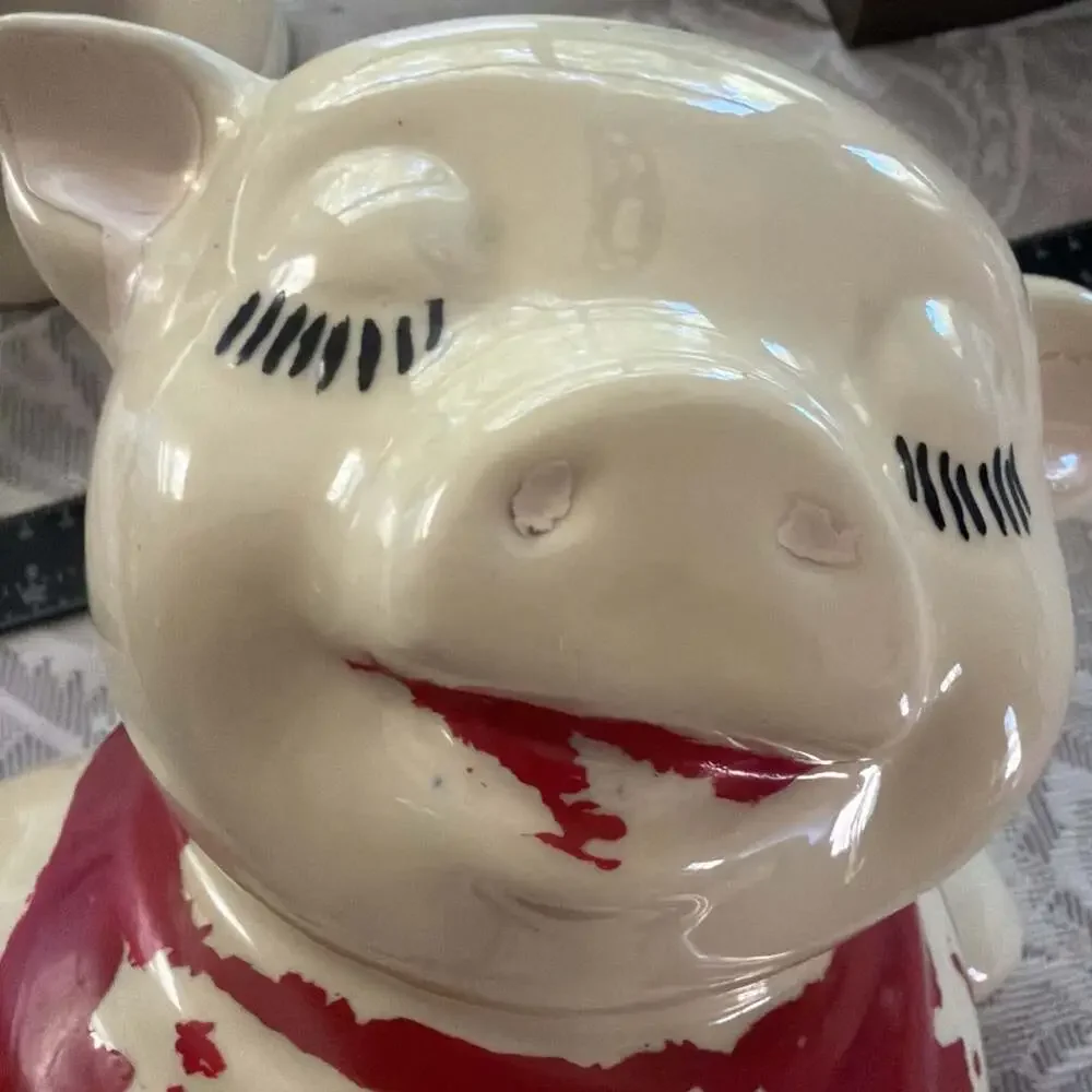 Shawnee Pottery Smiley Pig Vintage Cookie Jar 11